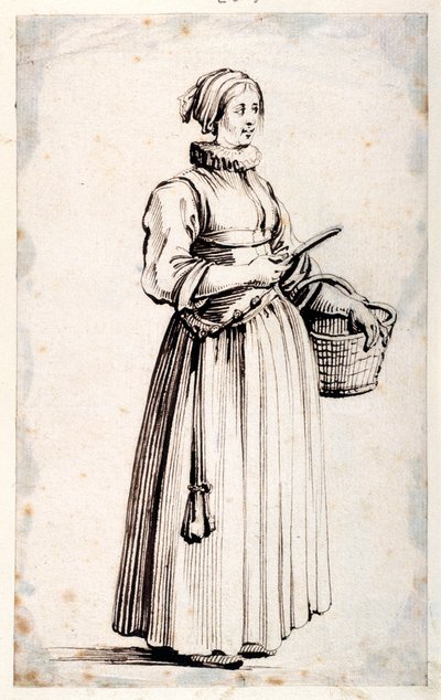 Figure with Basket and Knife by Kosma Sergejewitsch Petrow Wodkin