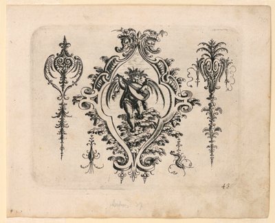 Plate 43, from New Grotesque Book by Christoph Jamnitzer