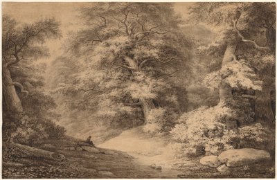 A Beech Wood with a Resting Traveler, 1803 by Christoph Nathe