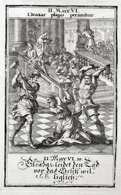 Eleazar Willingly Accepts the Death Penalty, Maccabees by Christoph Weigel