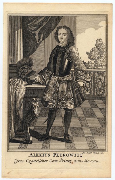 Portrait of Tsarevich Alexei Petrovich of Russia by Christoph Weigel