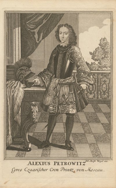 Portrait of Tsarevich Alexei Petrovich of Russia 1690-1718, 1710 by Christoph Wiegel