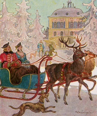 Deer Sleigh by Christophe (1856 1945)