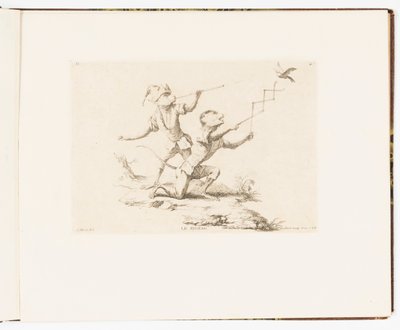Plate 4, The Zigzag, Monkey Antics or Different Actions of Human Life Represented by Monkeys by Christophe Huet