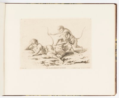 Plate 7, The Enema Given, Monkey Antics or Different Actions of Human Life Represented by Monkeys by Christophe Huet