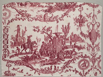 Fragments of Copperplate Printed Cotton by Christophe Philippe Oberkampf