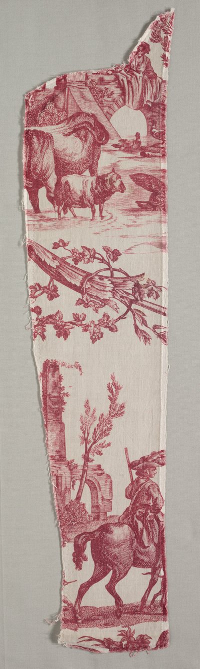Fragments of Copperplate Printed Cotton by Christophe Philippe Oberkampf