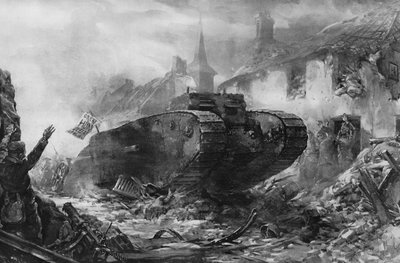 The First Use of Armoured Landships in the War, the 