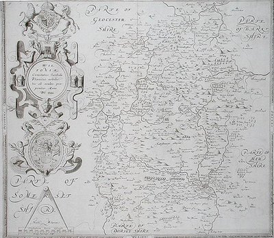 Map of Wiltshire by Christopher (after) Saxton