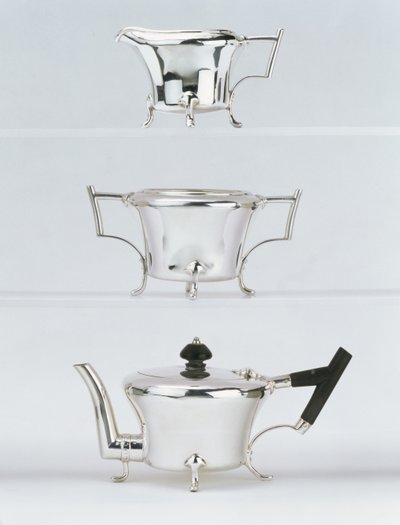 Three-piece tea service by Christopher Dresser