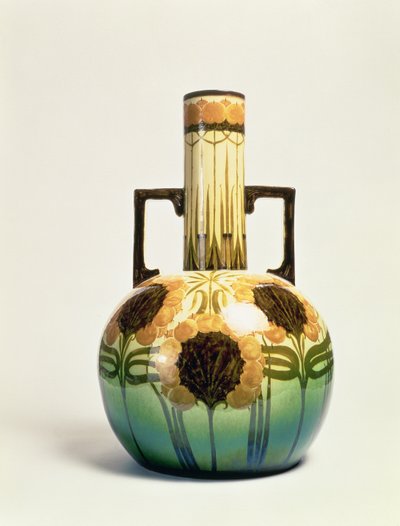 Vase, decorated by Clarissa Ault, c.1890 by Christopher Dresser
