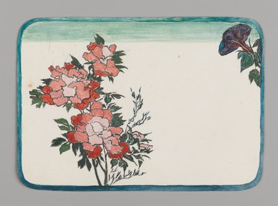 Small Card with Chrysanthemums and Morning Glory, ca. 1880 by Christopher Grant La Farge