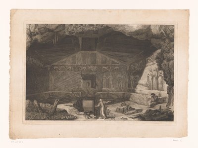 Etruscan Tomb Chamber in Tarquinia Decorated with Reliefs by Christopher Norton