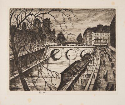 Notre Dame, Les Quais de Paris by Christopher Richard Wynne Nevinson