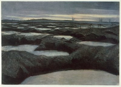 After a Push, from British Artists at the Front, Continuation of The Western Front, 1918 by Christopher Richard Wynne Nevinson