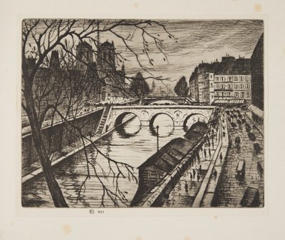 Notre Dame, Les Quais de Paris by Christopher Richard Wynne Nevinson