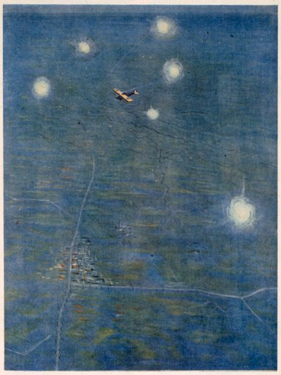 Over the Lines, from British Artists at the Front, Continuation of The Western Front by Christopher Richard Wynne Nevinson