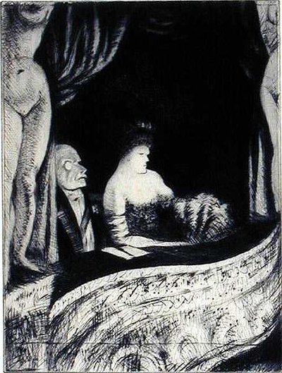 Success (A Box at the Theatre) by Christopher Richard Wynne Nevinson
