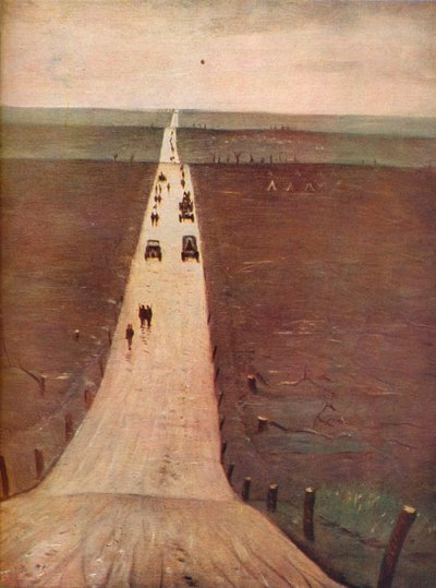 The Road from Arras to Bapaume by Christopher Richard Wynne Nevinson
