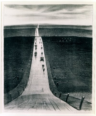 The Road from Arras to Bapaume by Christopher Richard Wynne Nevinson
