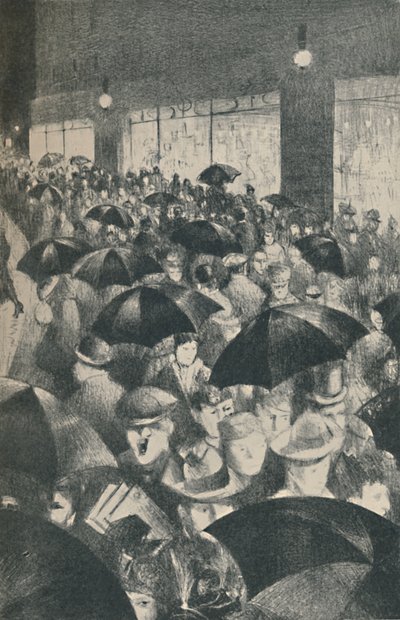 Wet Evening, Oxford Street by Christopher Richard Wynne Nevinson
