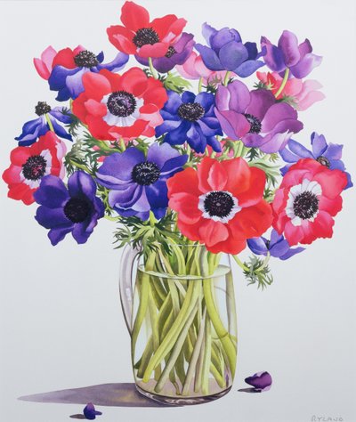 Anemones in a Glass Jug, 2007 by Christopher Ryland