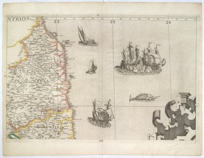 Northumbria, and North East of England, from Saxton
