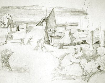 Breton Fishing Village by Christopher Wood