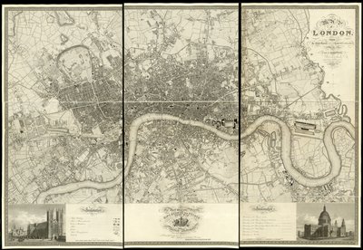 Map of London, from an actual survey made in the years 1824 by Christopher and John (fl.1821 40) Greenwood