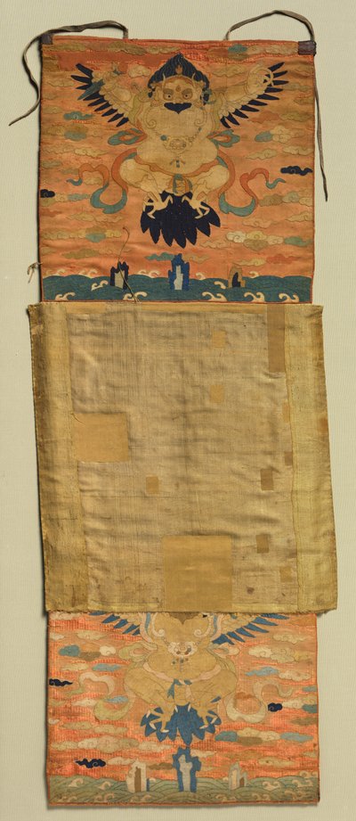 Vajrapani Embroidered Mount with Garuda by Chöying Dorjé, the Tenth Black Hat Karmapa (Tibetan