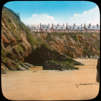 Beach and Cliffs, Newquay, Cornwall by Church Army Lantern Department