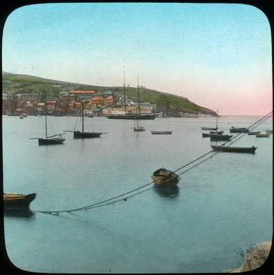 Polruan from Fowey, Cornwall, late 19th or early 20th century by Church Army Lantern Department