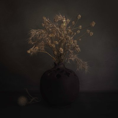 Dark Botanical Arrangement by Cicek Kiral
