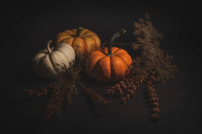 Rustic Autumn Pumpkins by Cicek Kiral