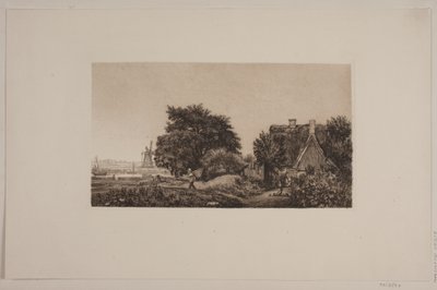 Landscape with Mill by Cilius Johannes Konrad Andersen