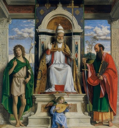 Simon Peter, John the Baptist and Paul of Tarsus. 15th Century by Cima da Conegliano