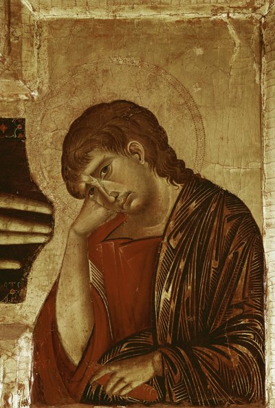 Crucifix: Detail of Saint John by Cimabue