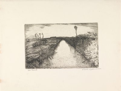 Landscape with Canal by Cino Bozzetti