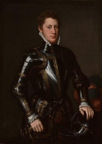 Portrait of a Man in Armor by Circle of Antonis Mor van Dashorst