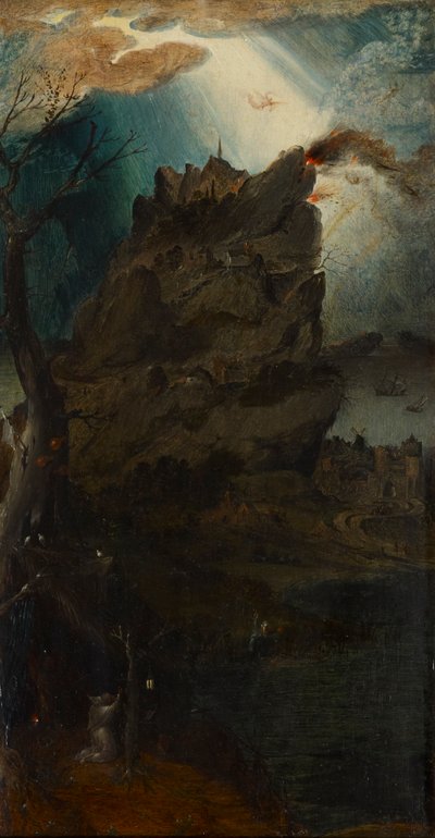 Landscape with Hermit by Circle of Jan Wellens de Cock