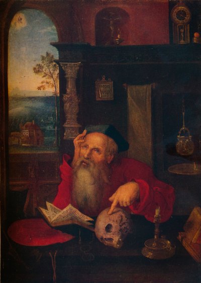 St. Jerome in His Study by Circle of Joos van Cleve