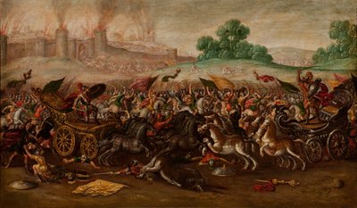 The Burning of Jerusalem by Nebuchadnezzar’s Army by Circle of Juan de la Corte