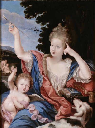 Portrait of a Lady in the Guise of Diana by Circle of Pierre Mignard I