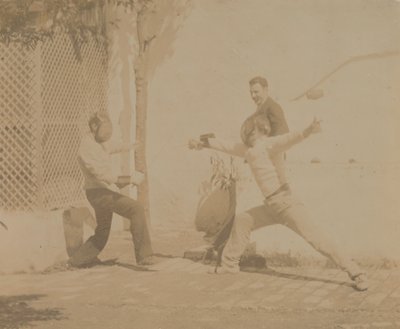 Edmund Quinn Fencing by Circle of Thomas Eakins.