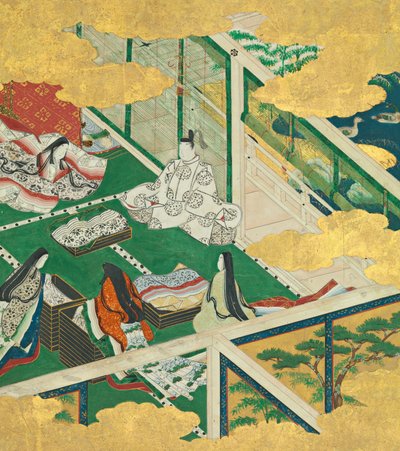 A Lovely Garland Tamakazura by Circle of Tosa Mitsuyoshi