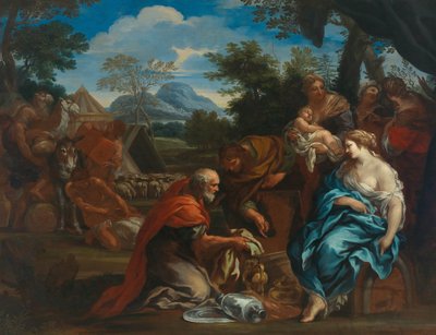Laban Searches for the Images of Gods, Hidden by Rahel by Ciro Ferri