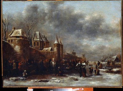 A Castle at the River Bank by Claes  Molenaer