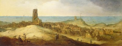 A view of Egmond Abbey by Claes Jacobsz van der Heck
