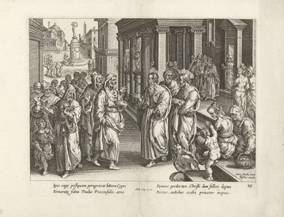 Paul Disputing with the Sorcerer Elymas by Claes Jansz. Visscher (II) (workshop of)
