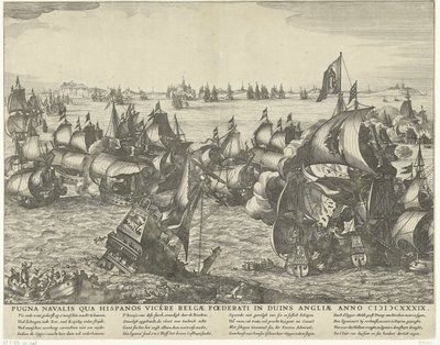 Naval Battle at Duins, 1639 by Claes Jansz. Visscher (II) (workshop of)